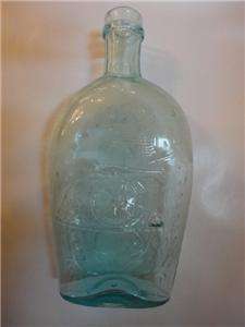 Rare Aqua Marine Civil War Era Union Bottle Flask Canteen Cannon 