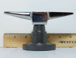 New Jewelers Double Horn Miniature Anvil on Base with mounting holes 