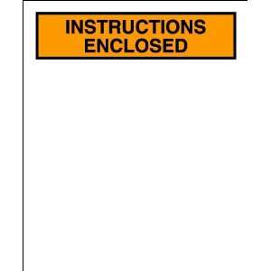   Orange Instructions Enclosed Packing List Envelopes