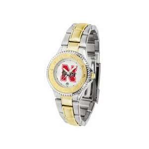  Nebraska Cornhuskers Competitor Ladies Watch with Two Tone 