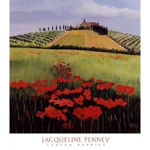  Tuscan Poppies by Jacqueline Penney 30x34