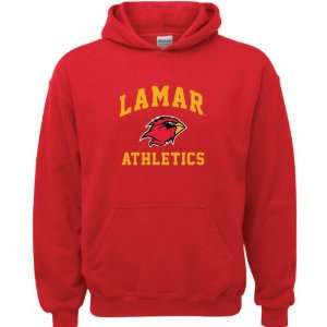  Lamar Cardinals Red Youth Athletics Arch Hooded Sweatshirt 
