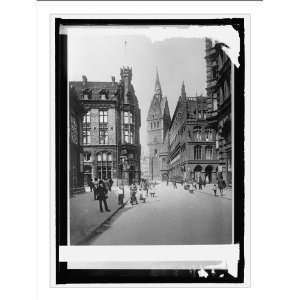 Historic Print (M) Germany, Hanover. Market, church []  
