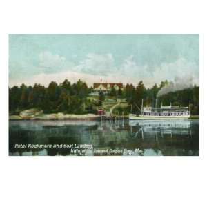  Casco Bay, ME, View of Hotel Rockmere, Boat Landing on 