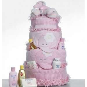 Pink Elephant Baby Cake Supreme