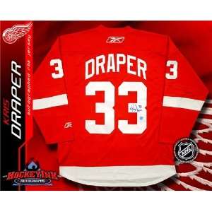  Kris Draper Autographed/Hand Signed Detroit Red Wings Red 