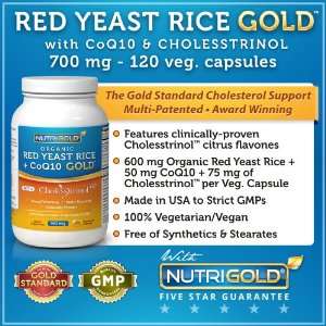   120 Vegetarian Capsules (Red Yeast Rice Extract 600mg Plus CoQ10 50mg
