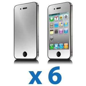 6x Mirror LCD Screen Protector Cover Shield for Apple iPhone 4 4G 4S 