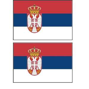 Serbia Serbian Flag Stickers Decal Bumper Window Laptop Phone Auto 