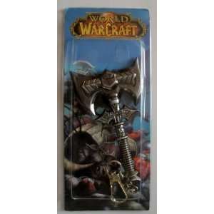  The World of Warcraft Die Cast Double Sided Ax Keychain #2 