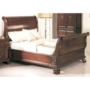  1800Q Bailey Queen Size Sleigh Bed in Red Cherry
