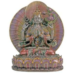  Avalokiteshvara Figurine   Cold Cast Resin   6 Height 