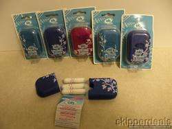 OB TAMPON CASE EACH WITH 3 NON APPLICATOR TAMPONS RED BLUE GREEN 
