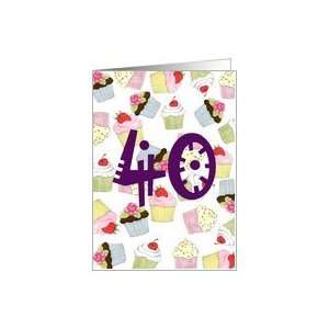  Cupcakes Galore 40th Birthday Card Toys & Games