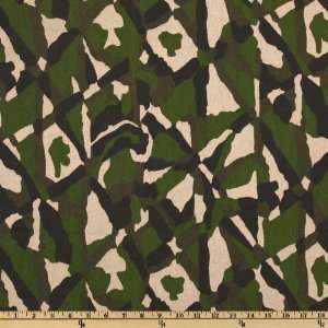   Canvas Green/Brown/Taupe Fabric By The Yard Arts, Crafts & Sewing