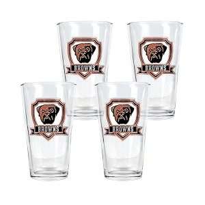  CLEVELAND BROWNS Set of 4 Team Shaker Pints Sports 