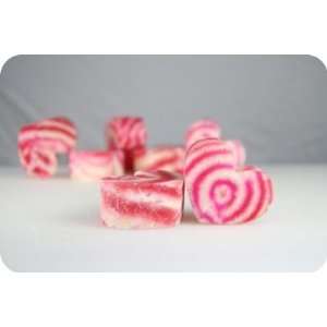 Candy Stripe Beet Heart Avg.   80 pieces   Avg 5 Lb Case