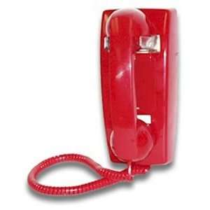  NEW RED NO DIAL WALL PHONE WITH RINGER (Installation 