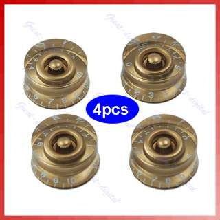 4Pcs Gold Speed Control Knob Numerals For Gibson Les Paul Electric 