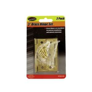  Bulk Pack of 96   3 Brass hinge set with screws (Each) By 