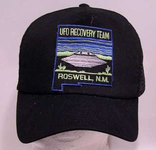 ROSWELL UFO RECOVERY Logo Baseball Cap/Hat w Patch  