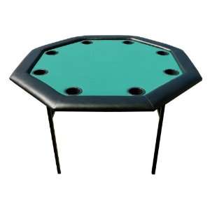  48 inch Octagon Poker Table w/ Folding Legs   Green 