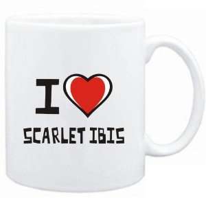    Mug White I love Scarlet Ibis  Animals