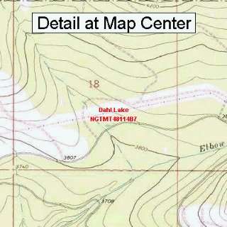  USGS Topographic Quadrangle Map   Dahl Lake, Montana 