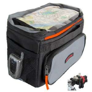  Front Bicycle Handlebar Bag Quick Release with Rain cover Map 