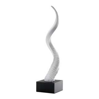 white finish constructed of plaster black wooden base 28 inches high 