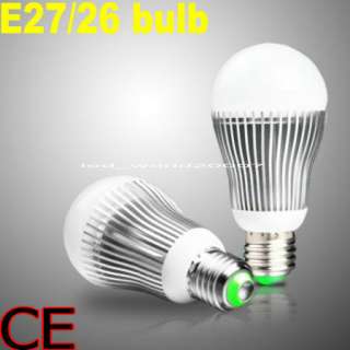 Dimmable E27/26 high power LED bulb 110 240V 7W eneray saving 85%