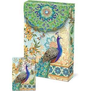 Punch Studio Pouch Note Cards  #56864 Peacock Health 