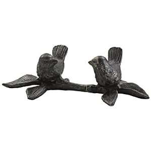 Two Birds on a Branch Iron Sculpture