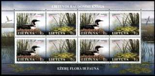 POLAR BIRD Gavia arctica ;MINISHEETS OF 8 STAMPS 2005 MNH 1973 