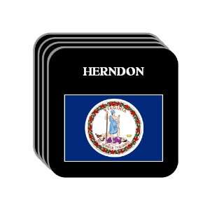 US State Flag   HERNDON, Virginia (VA) Set of 4 Mini Mousepad Coasters