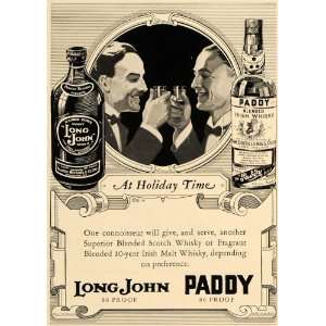  1937 Ad Long John Paddy Irish Whisky Distillery Alcohol 