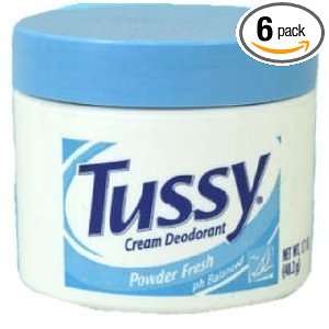 Tussy Deodorant Cream, Powder Fresh  1.7 Oz (6 Pack)