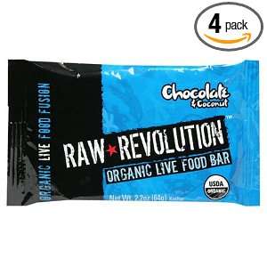 Raw Revolution Bar, Coconut & Chocolate Gluten Free Dairy Free, 2.2 