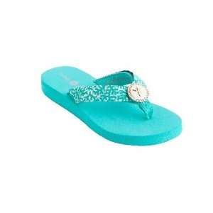   Lulu Coral Classic Flat (Turquoise) (size10) 