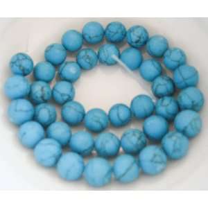  10mm Blue Turquoise Round Beads 15.6 