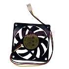 New Black Two ball 70mm x70mm x 15mm PC Case Fan Cooler Cooling 