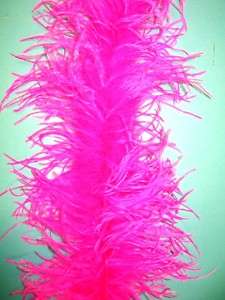Ply OSTRICH FEATHER BOA   HOT PINK 2 Yards Costumes  