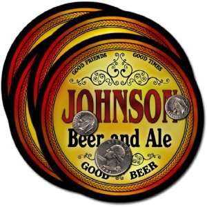  Johnson, OK Beer & Ale Coasters   4pk 