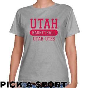  Utah Ute Tshirt  Utah Utes Ladies Ash Custom Sport 