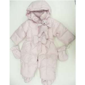  ILGufo Italian Pink SnowSuit with Teddy Bear   6m Baby