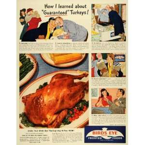 1940 Ad Birds Eye Frosted Foods Thanksgiving Turkey   Original Print 
