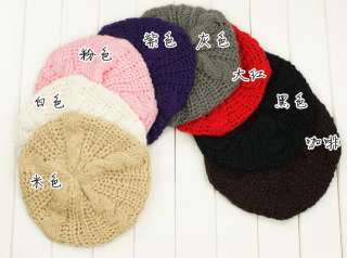 Fashion Knitting Twist Winter Warm Net Beret Hat Cap Colors U Pick 