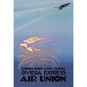  Vintage Art Riviera Express Air Union   00268 9
