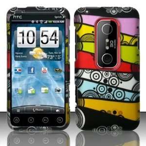 ABSTRACT ART Hard Rubber Feel Plastic Design Case for HTC 