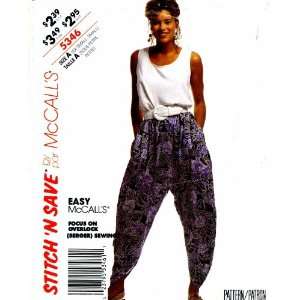  McCalls 5346 Sewing Pattern Baggy Pants Sleeveless Top 